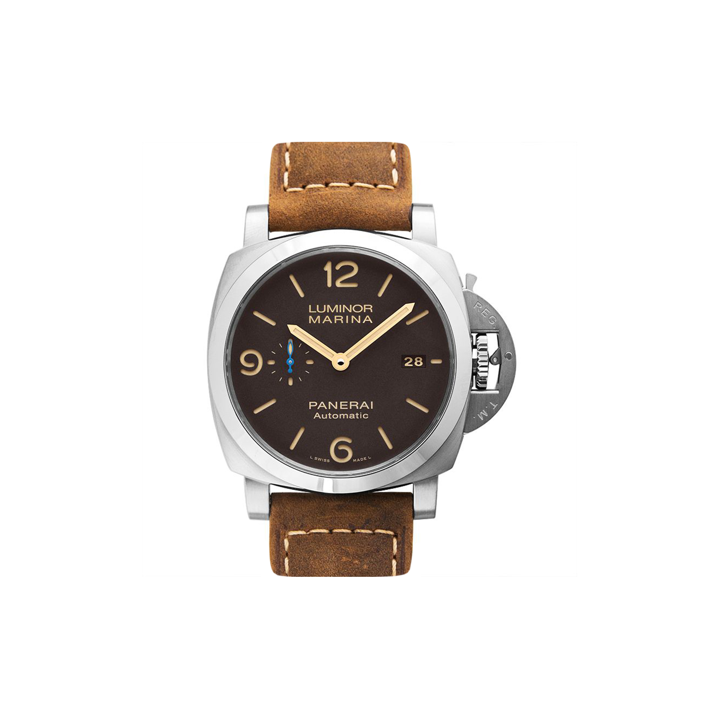 pa*e*ai luminor marina auT0matic brown dial 44 mm men''s watch pam01351